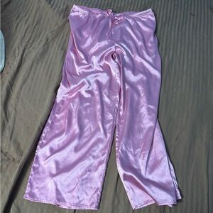 Ekouaer Pink Satin Lounge Pants XXL